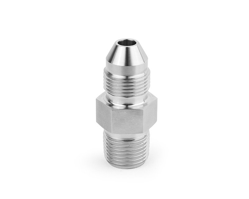 316 Stainless Steel, FITOK AMH Series Medium and High Pressure Adapter Fitting, Male to Male, 3/4 in. Male 20M Series Medium Pressure × 1/4 Male NPT, Working Pressure 15000 psig (1034 bar)