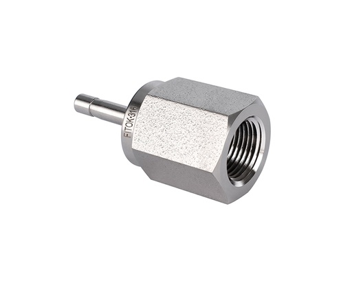[SS-AF-FT4-NS2] 316 SS, FITOK 6 Series Tube Fitting, Female Adapter, 1/4" tube lisse × 1/8 Female NPT