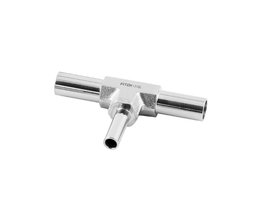 [6L-WT2-TB4] Raccord à souder bout à bout à long bras en acier inoxydable 316L, té à raccord, pour tube de 1/4 pouce à souder bout à bout