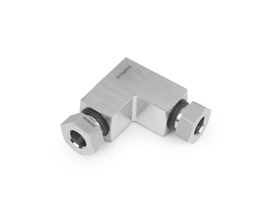 [SS-DLU-DFF4 (SS-LU-DHL4)] 316 SS, FITOK 20D Series Medium Pressure Tube Fitting, Union Elbow, 1/4" O.D.