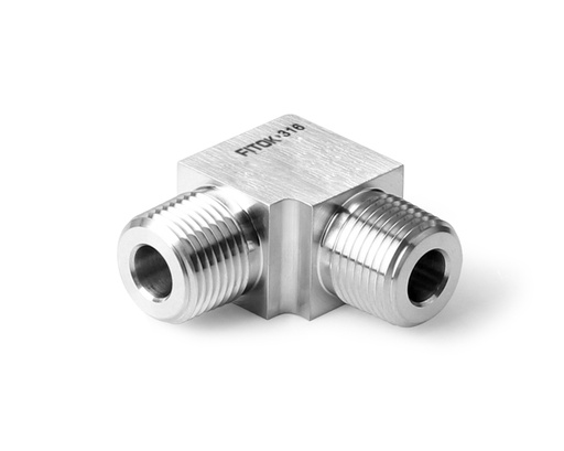 [SS-HPE-NS4] 316 SS, PMH Series High Pressure Pipe Fitting,  Male Elbow, 1/4 Male NPT