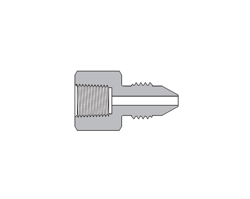 [SS-FMA-FNS4-HM9] 316 SS, AMH Series Adapter Fitting, Female to Male, 1/4" Female NPT × 9/16" Male 60 Series High Pressure Coned and Threaded Connection